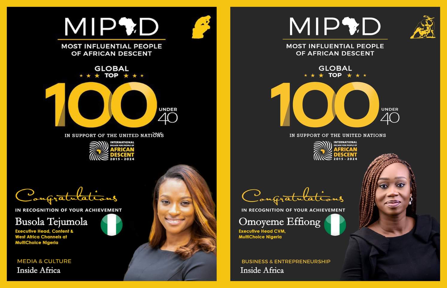 MultiChoice Nigeria shines at the MIPAD Top Global 100 under 40 list