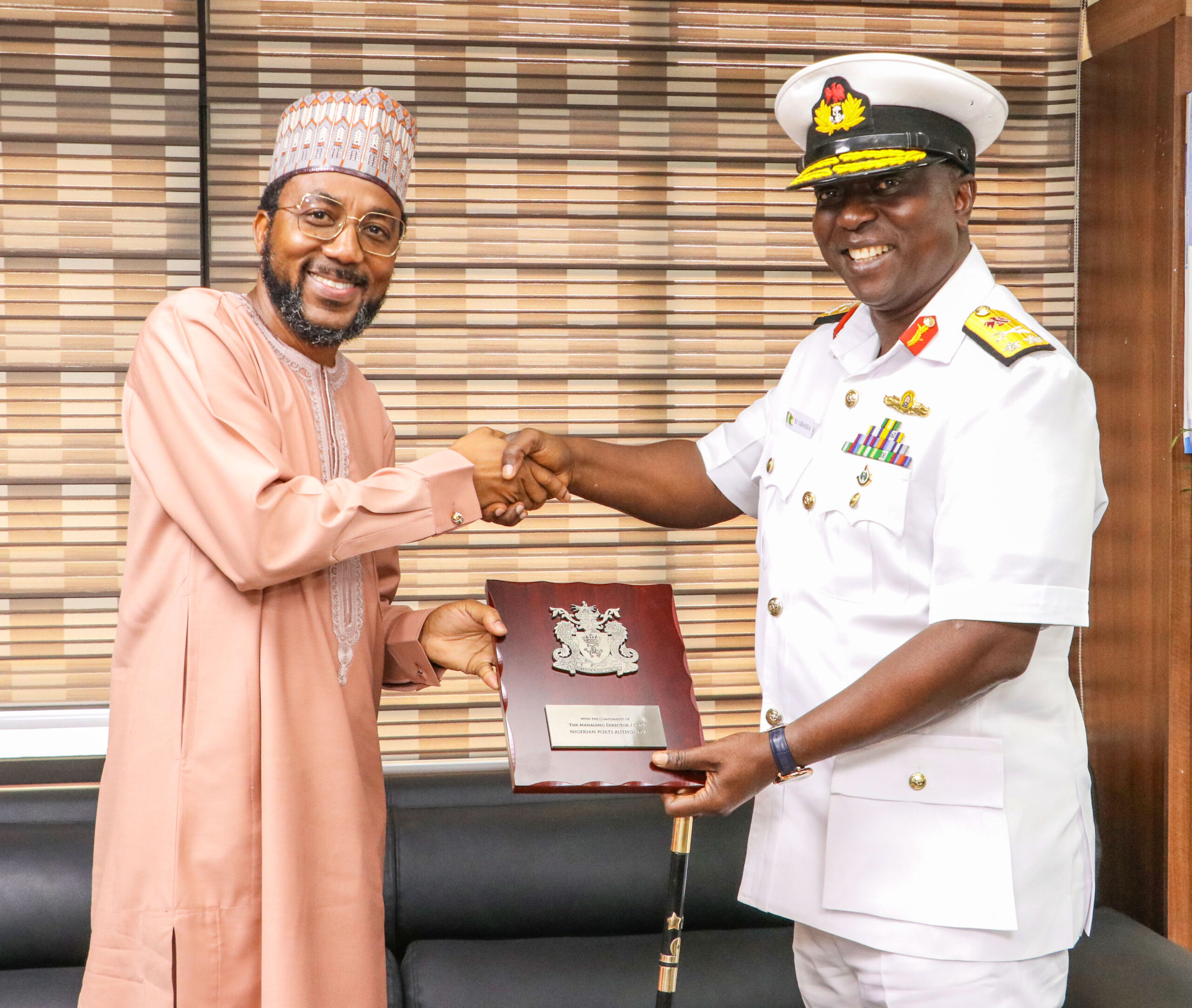 Acting MD NPA receives Flag Officer commanding (FOC) Western Naval Command